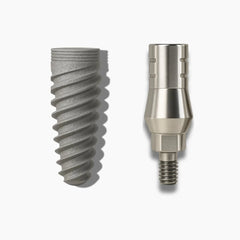 100 Spiral Dental Implant + 100 Straight Abutment 9mm - Spiral Implant