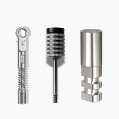Dental Implant Torque Wrench 10 - 50 Ncm With 10 Dental Implant Analog 2.42 and 2 Hand Hex Driver 30mm - Spiral Implant