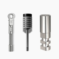 Dental Implant Torque Wrench 10 - 50 Ncm With 10 Dental Implant Analog 2.42 and 2 Hand Hex Driver 30mm - Spiral Implant