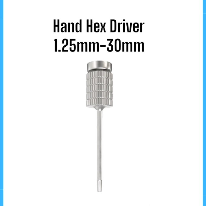 LONG HAND HEX DRIVER 1.25MM - 30MM - Spiral Implant