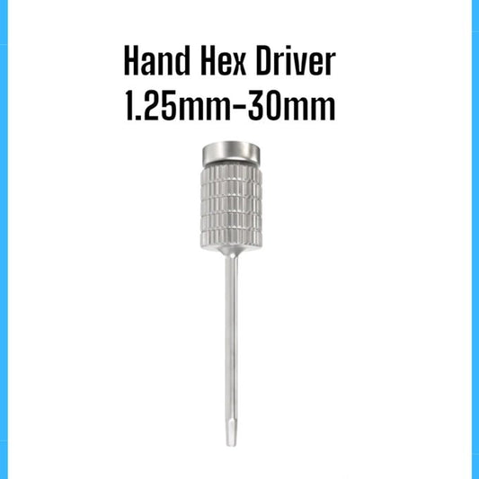 LONG HAND HEX DRIVER 1.25MM - 30MM - Spiral Implant