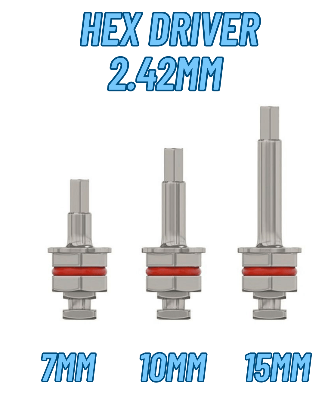 Ratchet Hex Implant Driver 2.42 - Internal Hex - Spiral Implant